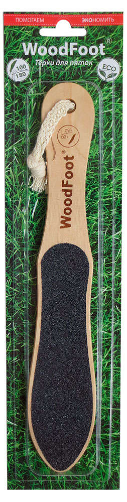 

Терка для ног Zinger деревянная средняя с наждачной поверхностью WoodFoot, 1 шт