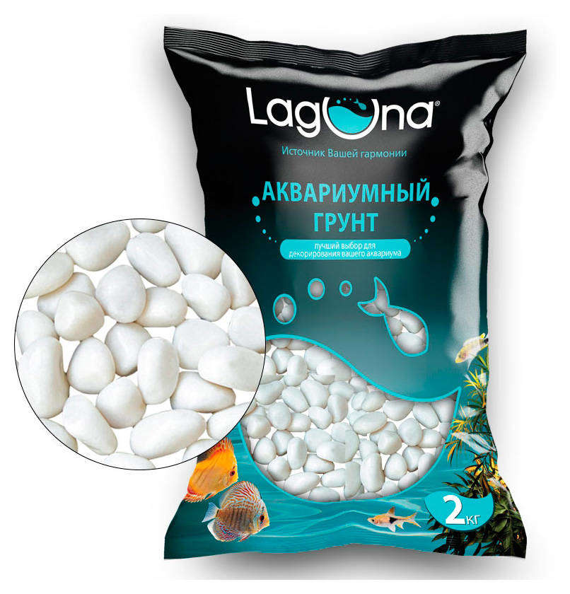 

Грунт для аквариума Triol галька белый крупный, 2 кг