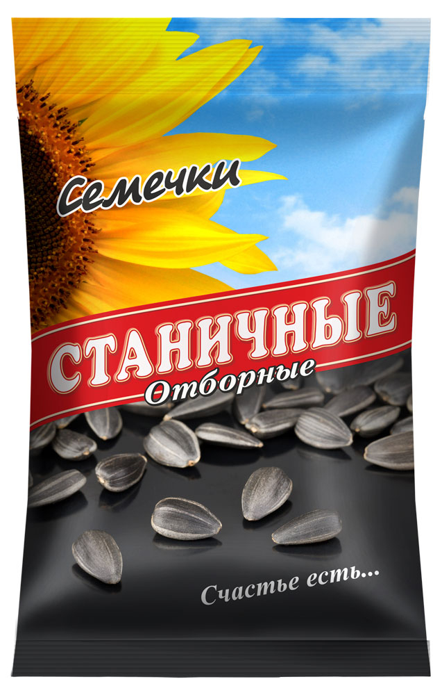

Семечки подсолнечные Станичные Отборные неочищенные жареные, 100 г
