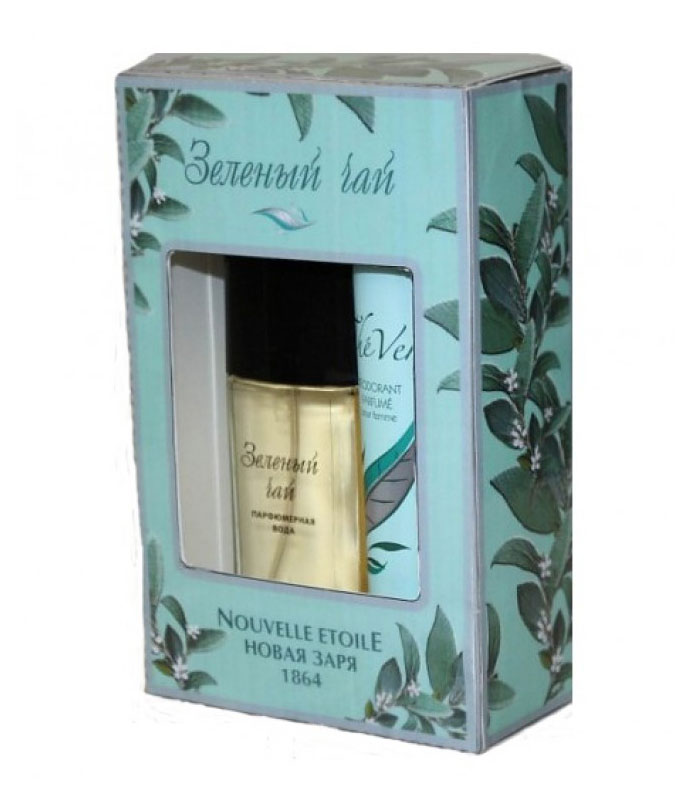 

Подарочный набор Парфюмированная вода Новая Заря Зеленый чай, 50 мл + Дезодорант Новая Заря Зеленый чай, 75 мл