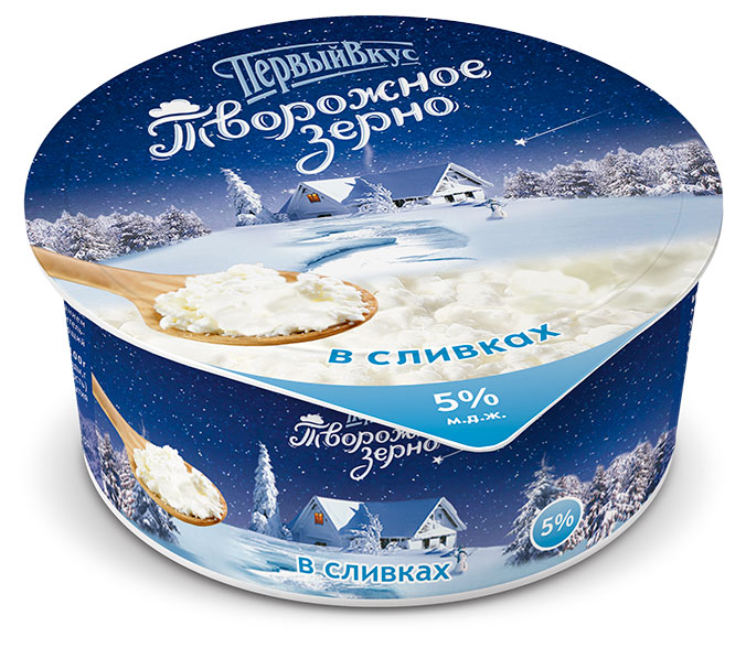 

Творожное зерно в сливках Первый Вкус 5% БЗМЖ, 130 г
