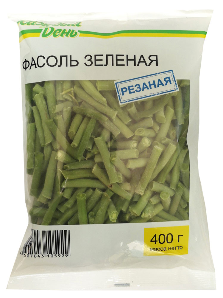 

Фасоль зелёная Каждый день резаная замороженная, 400 г