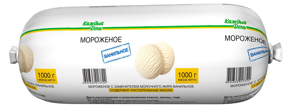 

Мороженое Каждый день Ванильное батон ЗМЖ, 1 кг