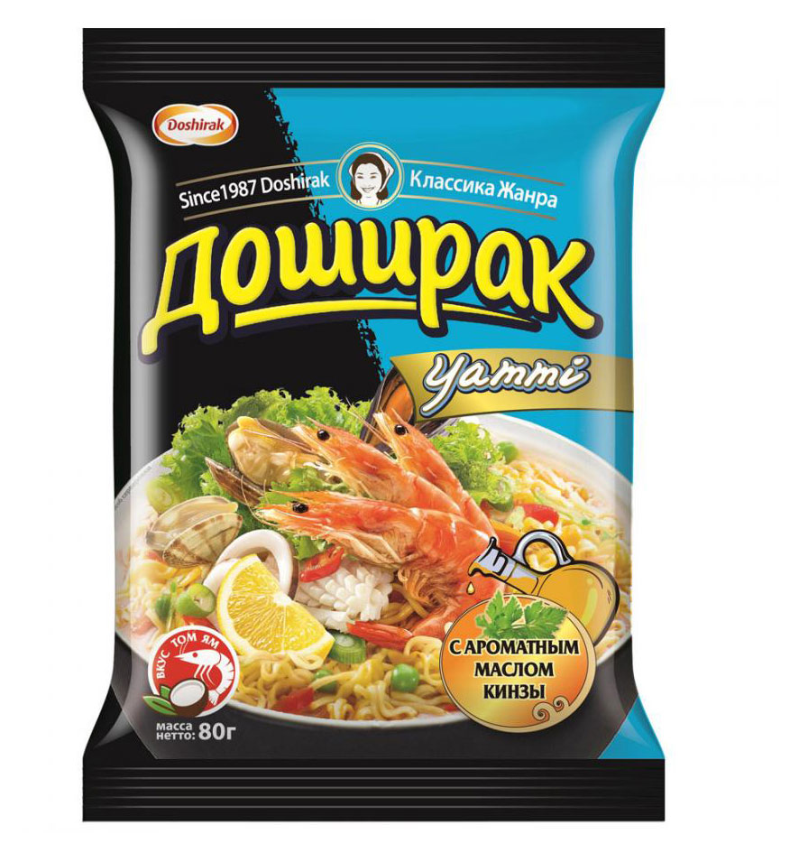 

Лапша быстрого приготовления Доширак Yammy со вкусом Том Ям, 80 г