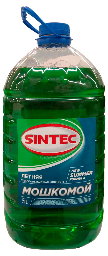 

Жидкость стеклоомывателя Sintec Мошкомой летняя, 5 л