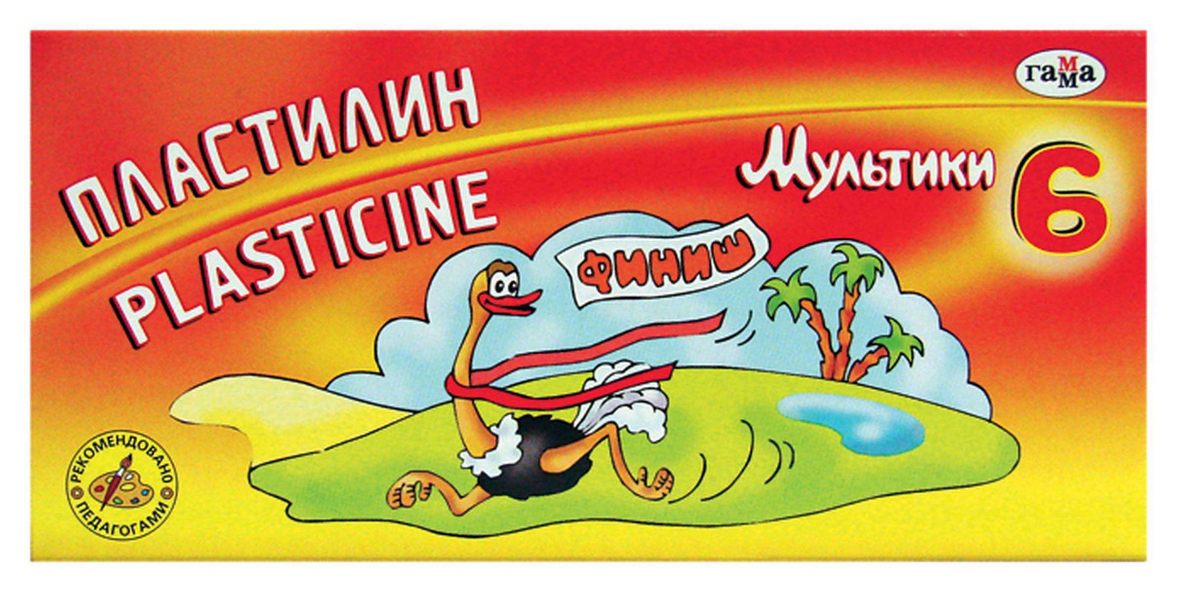 

Пластилин Гамма Мультик со стеком, 6 цветов
