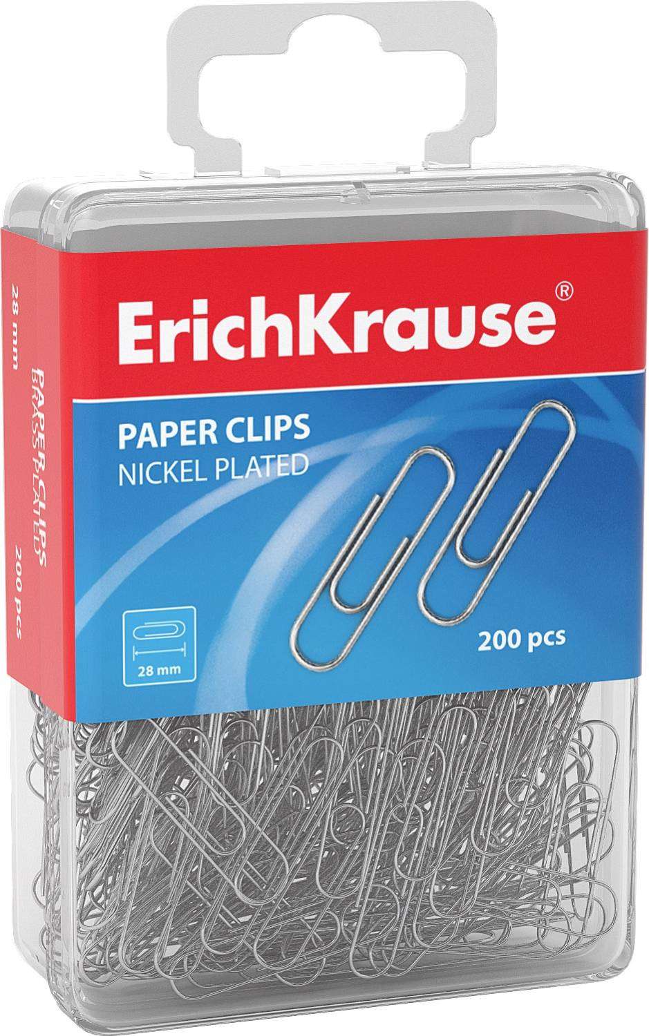 

Скрепки ErichKrause 28 мм, 200 шт