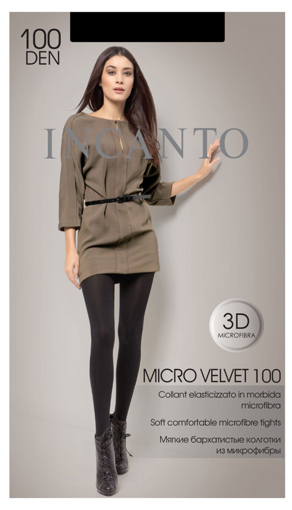 

Колготки INCANTO Microvelvet 100 den nero, размер 3