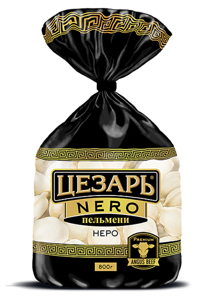 

Пельмени Цезарь Nero с говядиной angus premium, 800 г