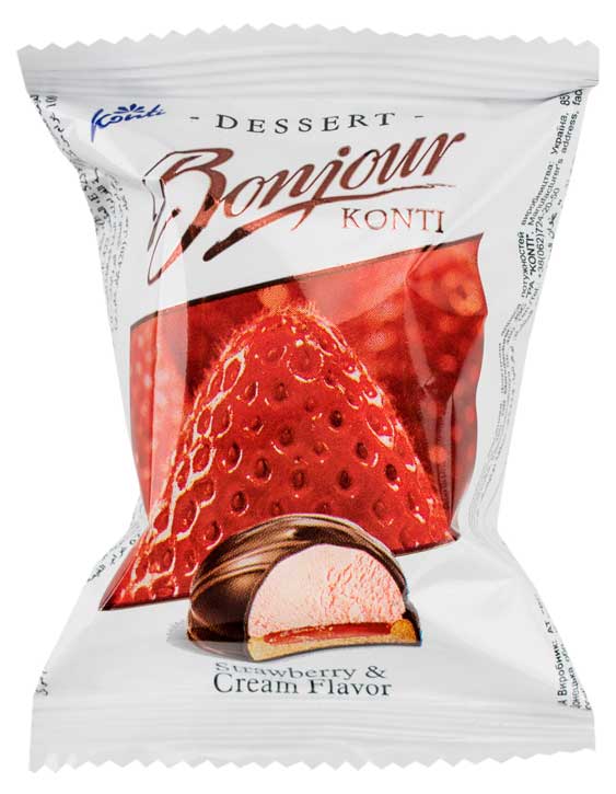 

Десерт Bonjour суфле с клубникой, 29 г