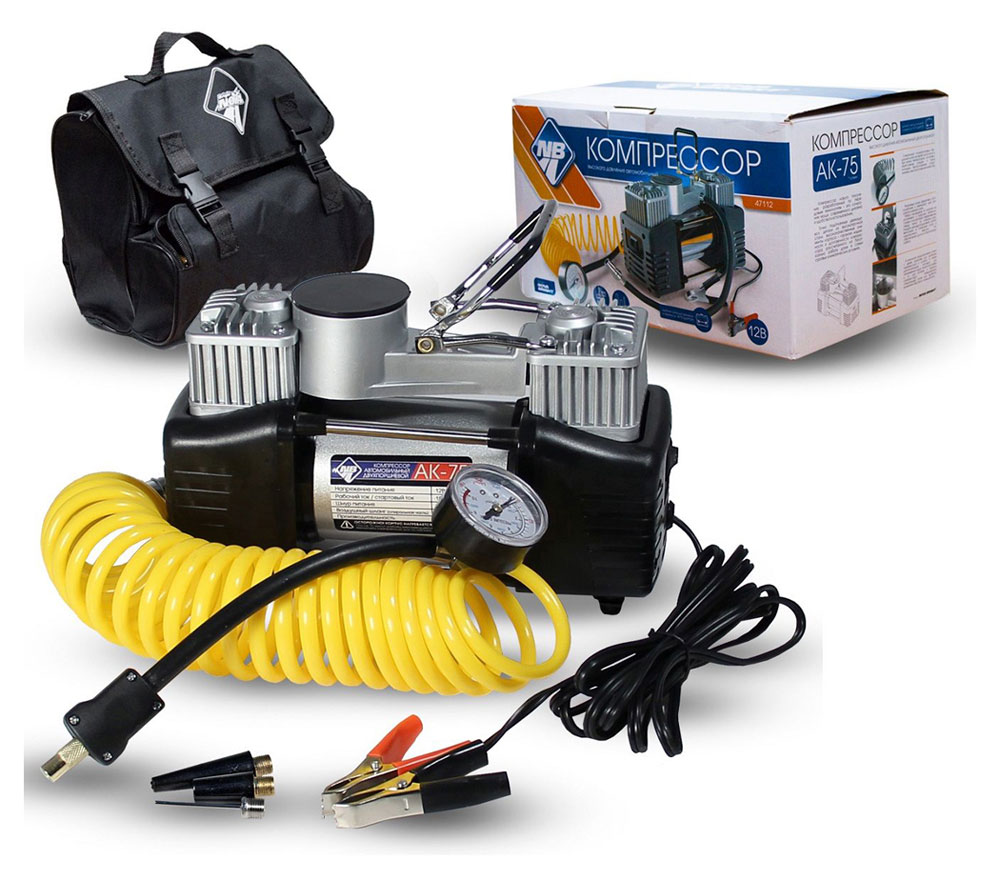 

Компрессор автомомбильный Nova Bright двухпоршневой