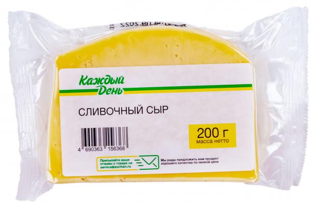 

Сыр полутвердый сливочный Каждый день 45% БЗМЖ, 200 г