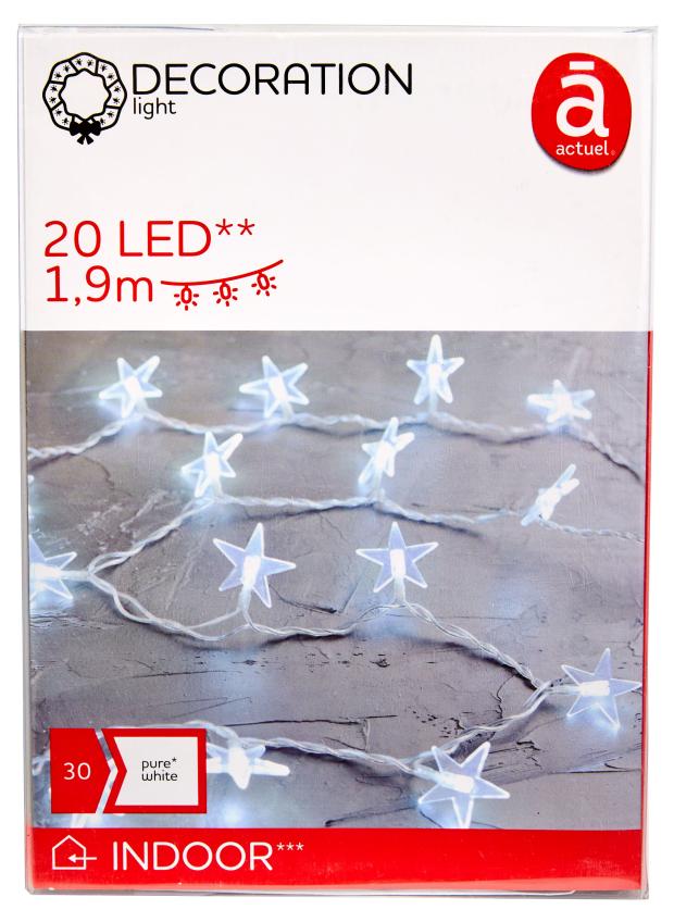 

Электрогирлянда Actuel Звезды 20 LED, 1,9 м
