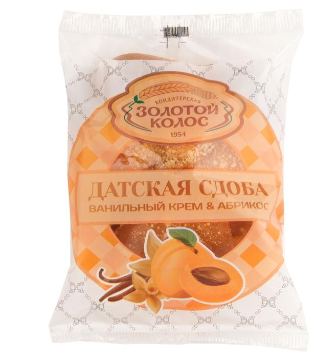 Сдоба Золотой Колос Датская с ванильным кремом и абрикосом, 75 г