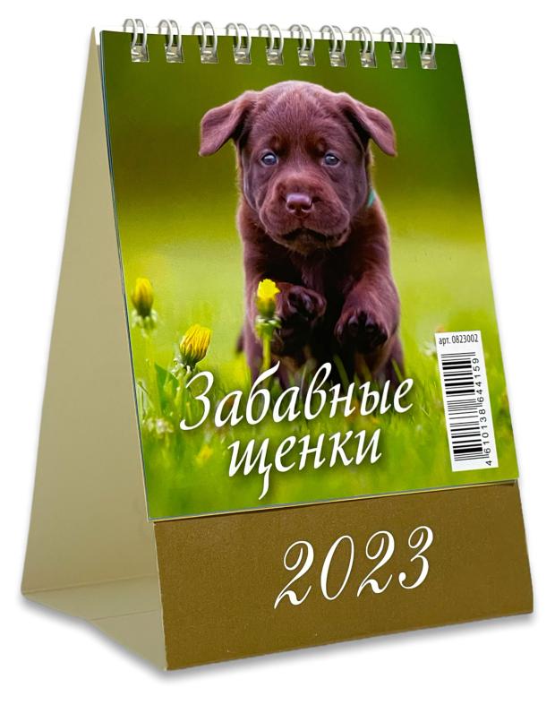 

Календарь настольный 2023 Каленарт Забавные щенки, 100x140 мм