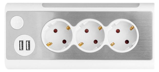 

Сетевой фильтр Rombica Neo Trinity белый, 1,5 м