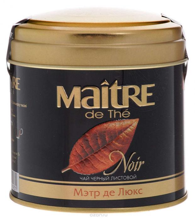 Чай черный Maitre de The Де Люкс листовой, 100 г чай зеленый maitre de the spring fresh листовой 100 г