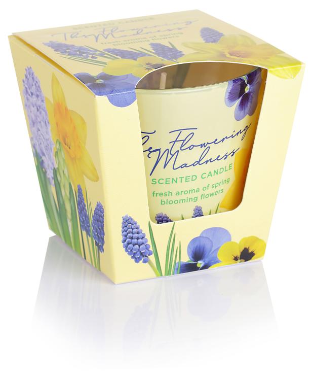 

Свеча Bartek candles ароматизированная в стакане Цветущее безумие, 9х8,5 см