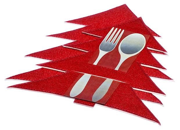 

Комплект салфеток декоративных NAT Елочка красные 2 шт, 25х27 см