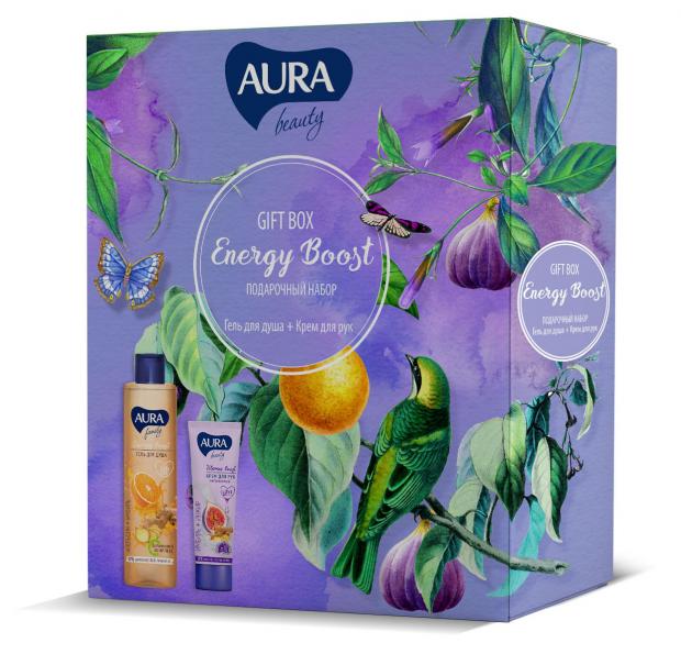 

Набор Aura Beauty Energy Boost: Гель для душа 250 мл + Крем для рук 75 мл
