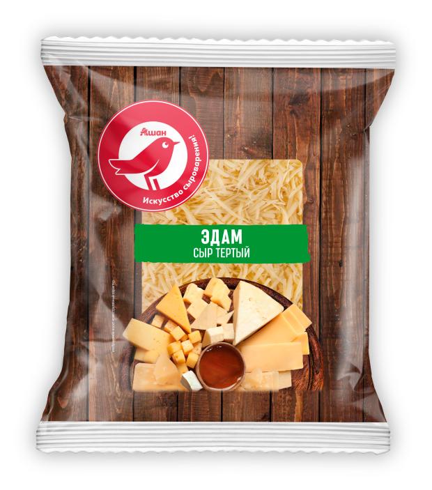 Сыр твердый АШАН Красная птица Эдам тертый 45 БЗМЖ 200 г 159₽