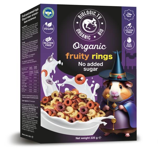 Готовый завтрак BIOLOGIC.TV Фруктовые колечки, 225 г