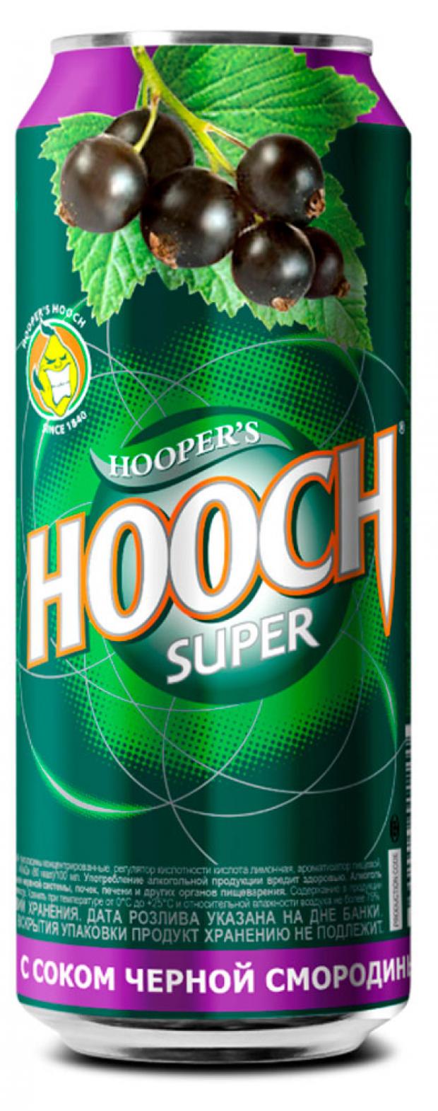 Слабоалкогольный напиток Hooch черная смородина Россия, 0,45 л