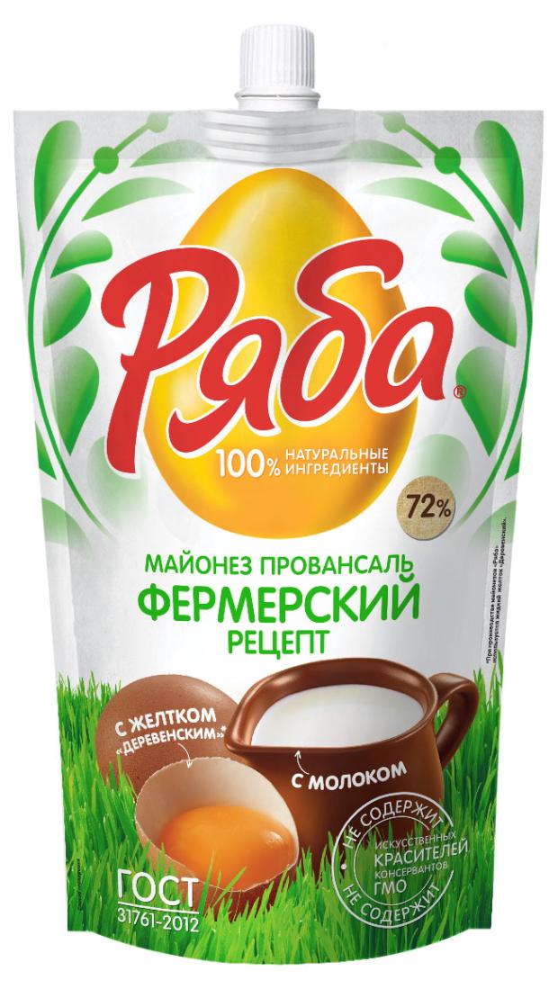 

Майонез Ряба Фермерский рецепт, 72%, 350 г