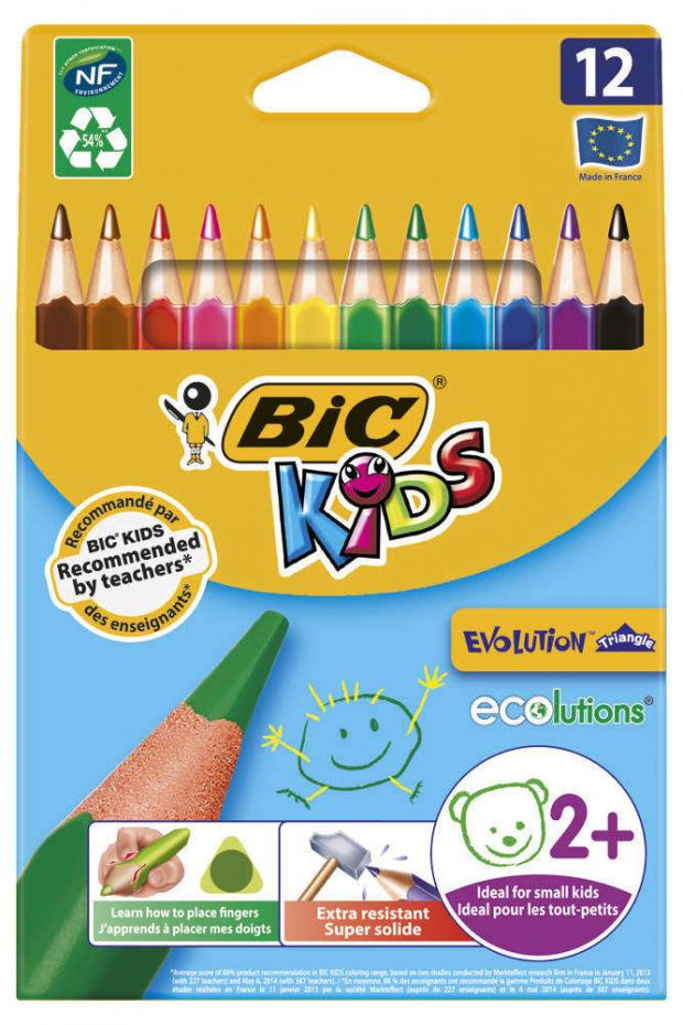 

Карандаши цветные Bic Kids Evolution Triangle, 12 цветов