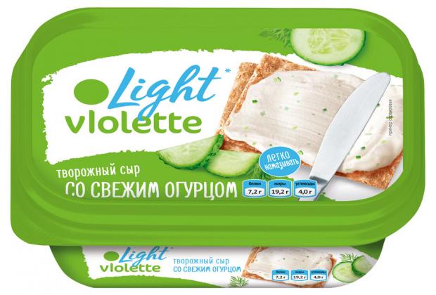

Сыр творожный Violette Light со свежим огурцом 60%, 160 г