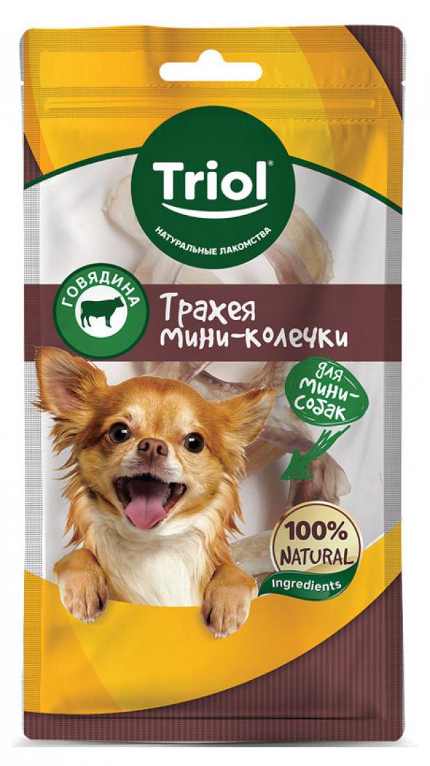 Лакомство для собак Triol трахея говяжья мини-колечки, 35 г