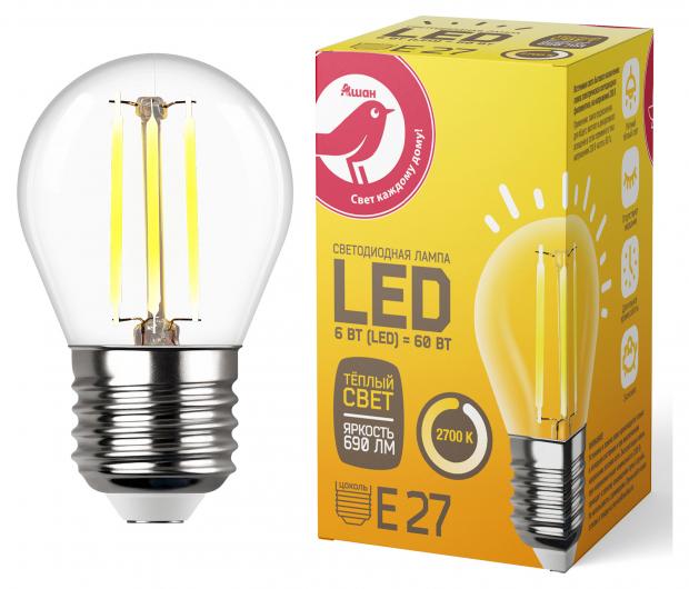 LED-Лампа АШАН Красная птица E27 6-60W