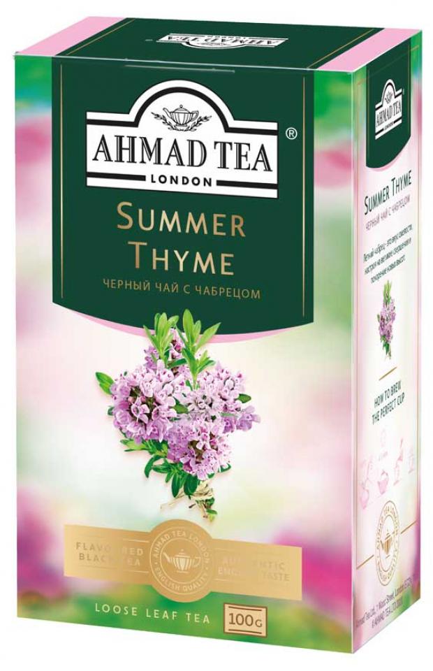 Чай черный Ahmad Tea Летний Чабрец листовой, 100 г чай черный tea berry чай императора листовой 100 г