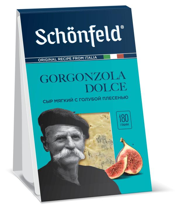 

Сыр мягкий Schonfeld Gorgonzola Dolce с голубой плесенью 55%, 180 г