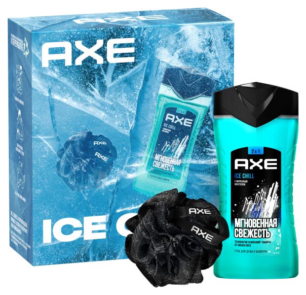 

Подарочный набор Axe Ice chill, гель для душа 2в1 250 мл + мочалка