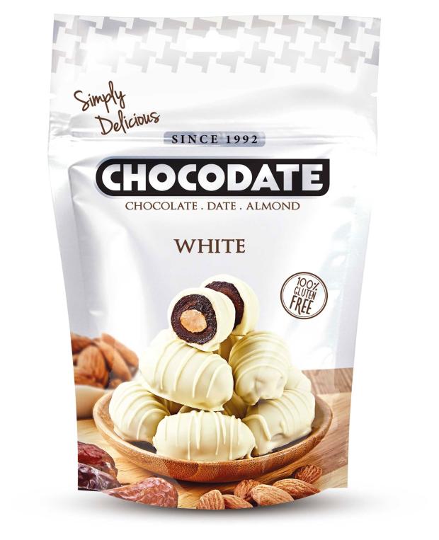 

Финики Chocodate с миндалем в белом шоколаде, 100 г