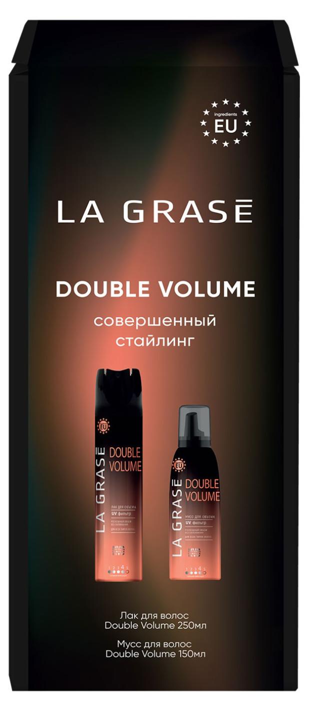 Набор подарочный La Grase Double Volume, лак 250 мл + мусс 150 мл