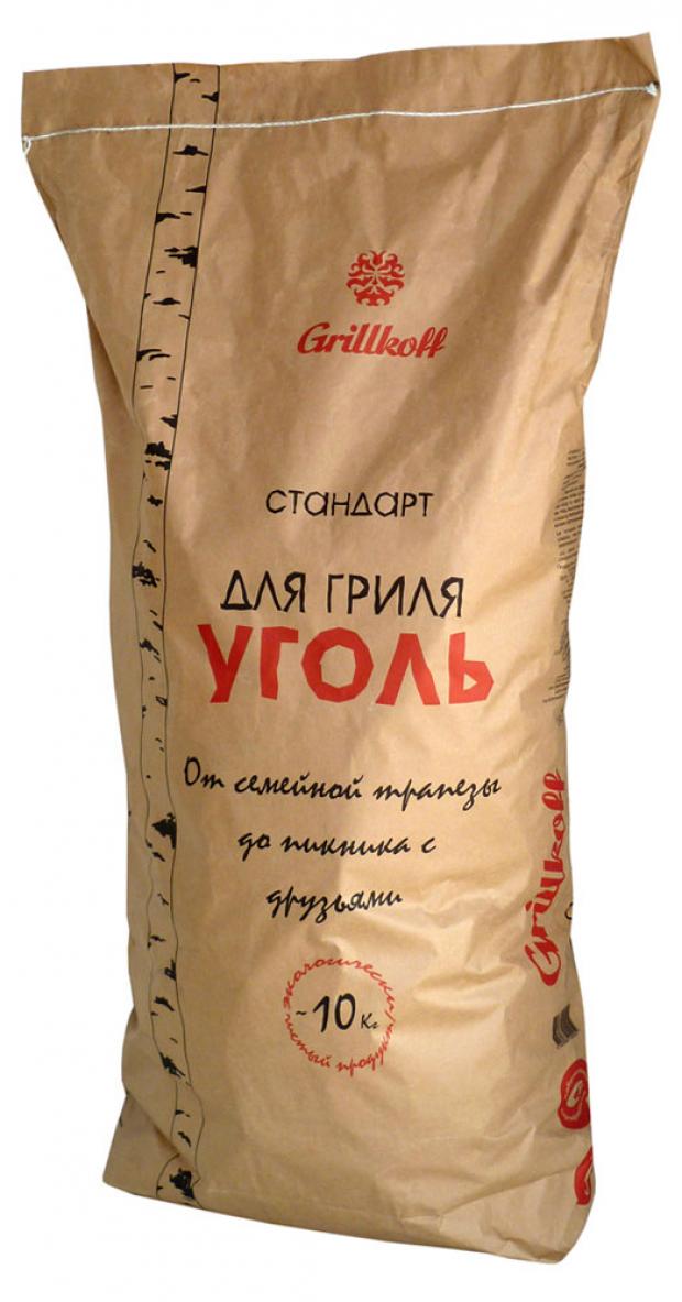 Уголь Grillkoff берёзовый для гриля, 10 кг