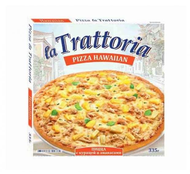 

Пицца La Trattoria с курицей и ананасами в картонной коробке, 335 г
