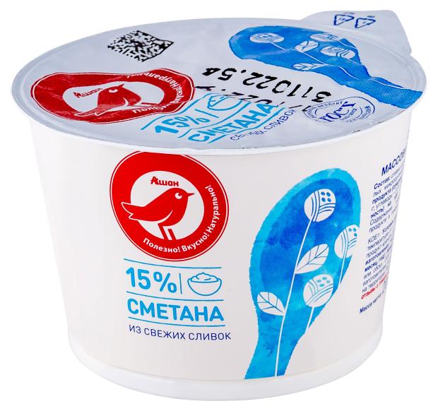 

Сметана АШАН Красная птица 15%, 200 г
