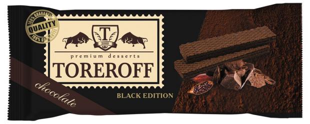 Вафли TOREROFF Black Edition шоколадные, 160 г