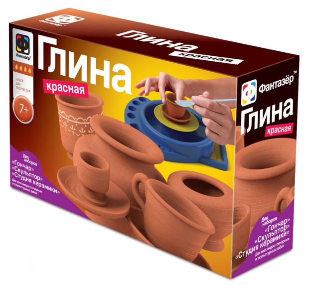 

Глина для творчества «Фантазёр» голубая-красная