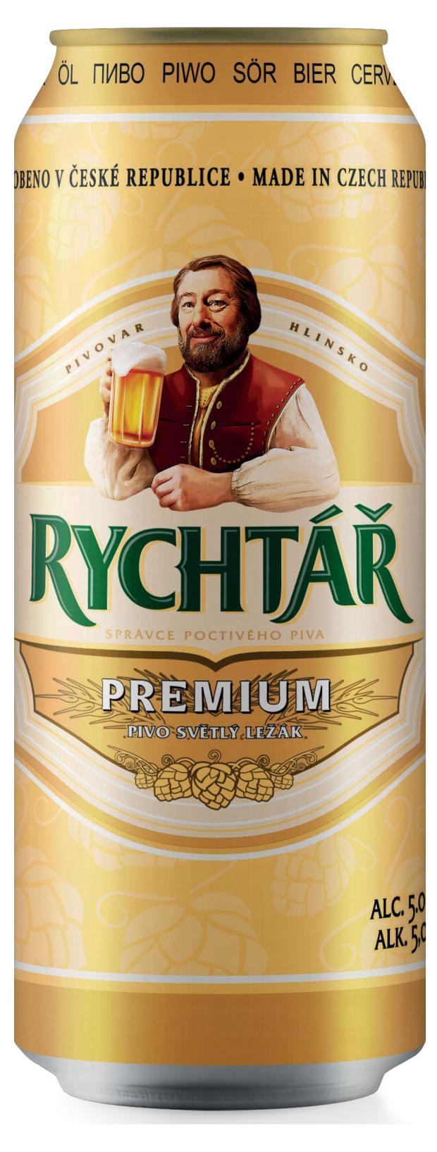 

Пиво Rychtar Премиум светлое 5%, 500 мл