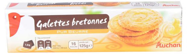 

Печенье АШАН Galletes bretonnes, 125 г