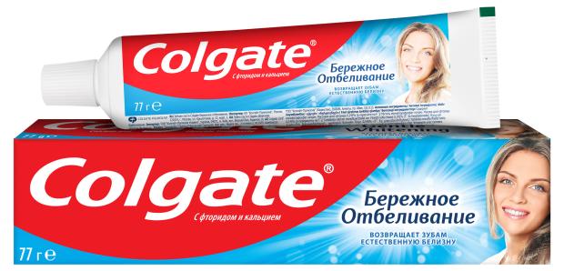 Зубная паста Colgate Бережное отбеливание с фтором и кальцием, 50 мл зубная паста colgate бережное отбеливание с фтором и кальцием 50 мл