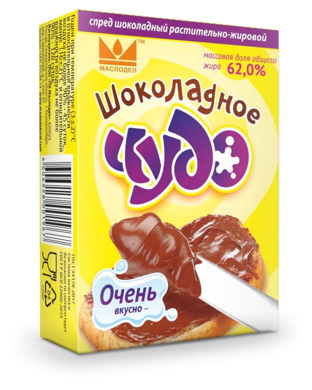Спред Маслодел растительно-жировой шоколадный 62%, 180 г