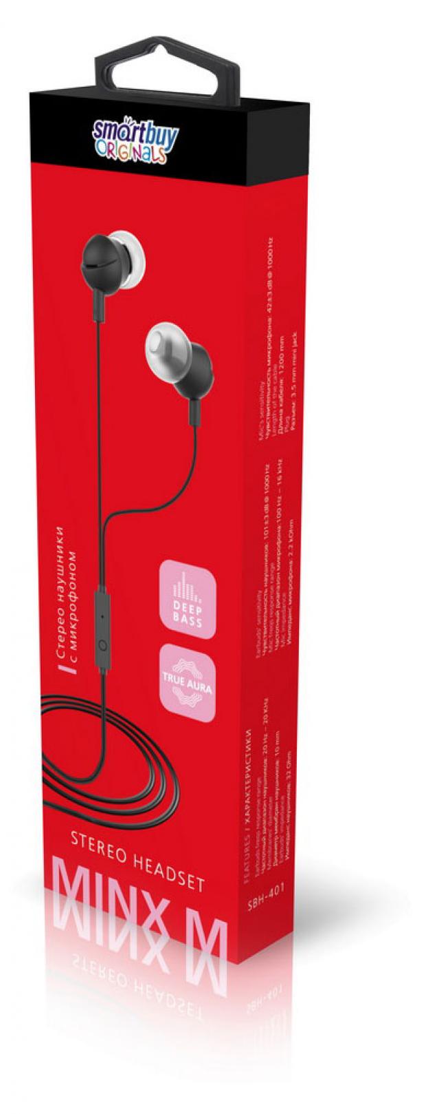 

Гарнитура SmartBuy SBH-401 MINX M черная