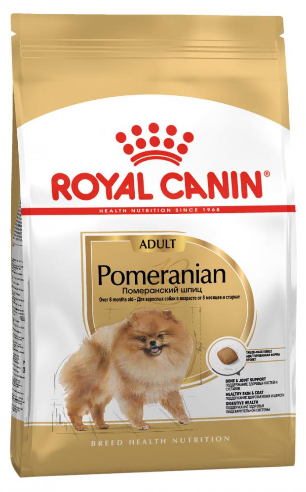 Сухой корм для собак Royal Canin Pomeranian Adult померанский шпиц домашняя птица, 1,5 кг