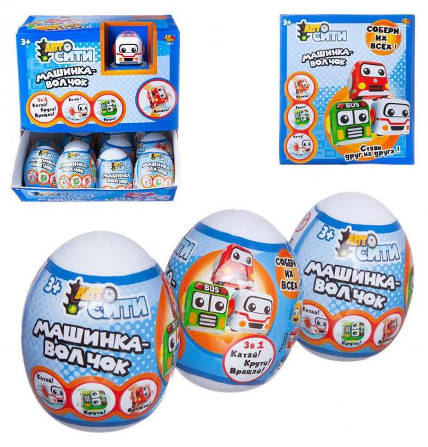 

Игрушка сюрприз Abtoys Машинка-волчок в яйце