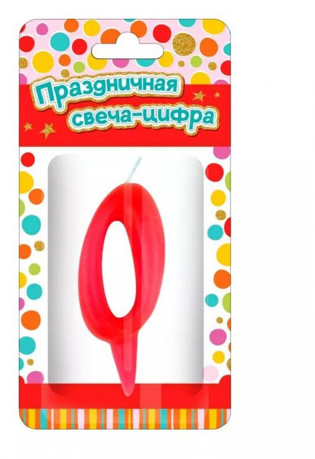 Свеча Nd play цифра 0, 15х7,5 см